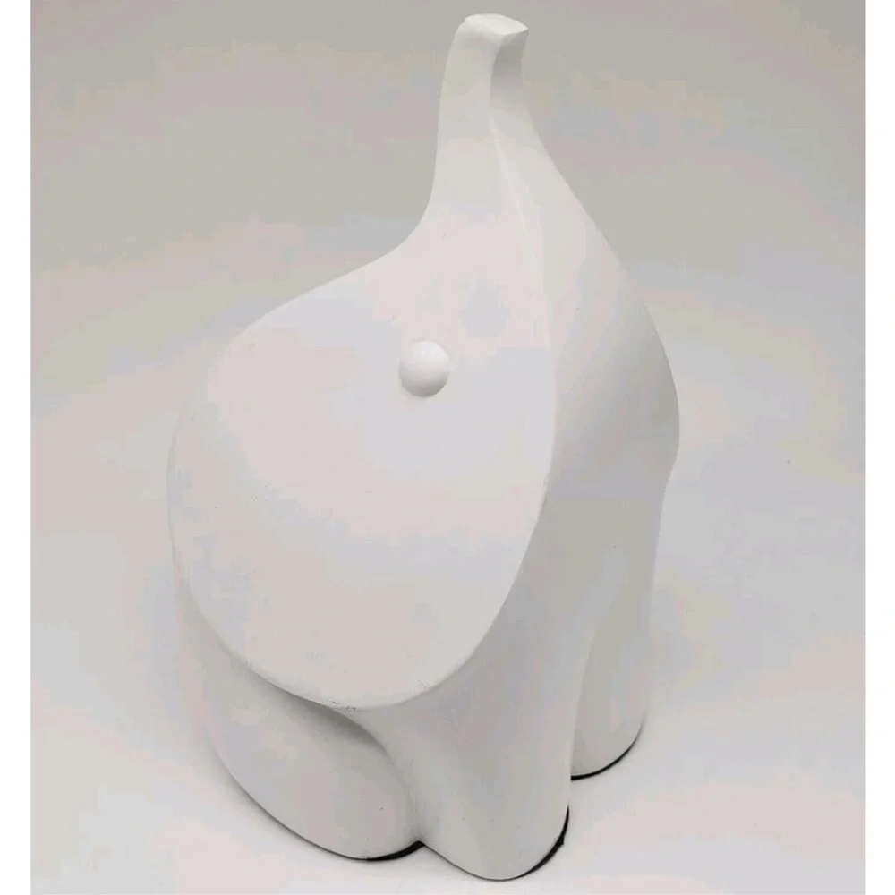 Jonathan Adler Modernist White Elephant Figurine Single Bookend